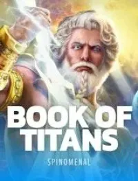 book of titans slot logo